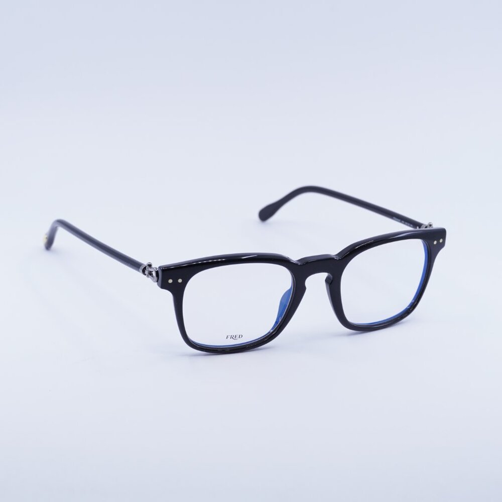 Fred FG50006I 001 Eyeglasses Black 50mm Square Frame
